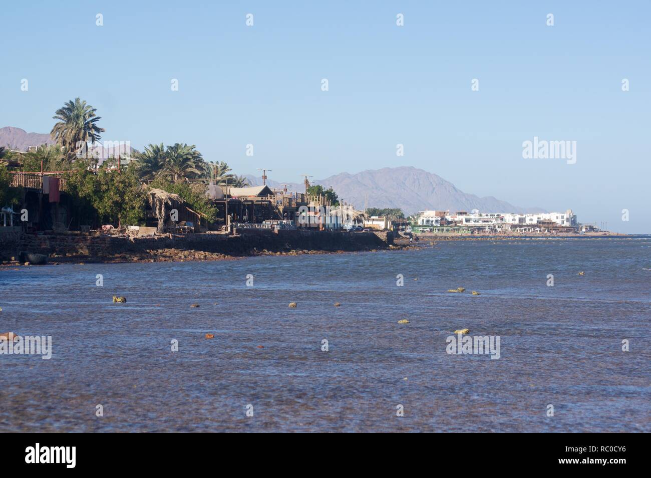 Waterfront à Dahab, Egypte Banque D'Images