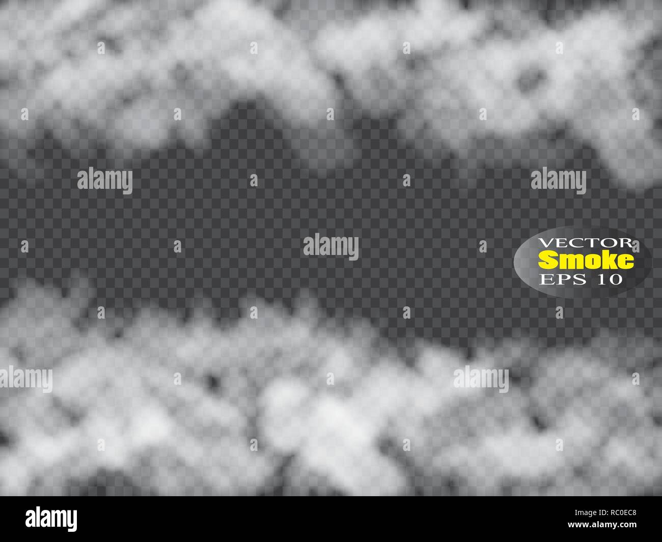 Le brouillard ou la fumée transparent isolés effet spécial. Blanc de nuages, brouillard ou smog arrière-plan. Vector illustration Illustration de Vecteur