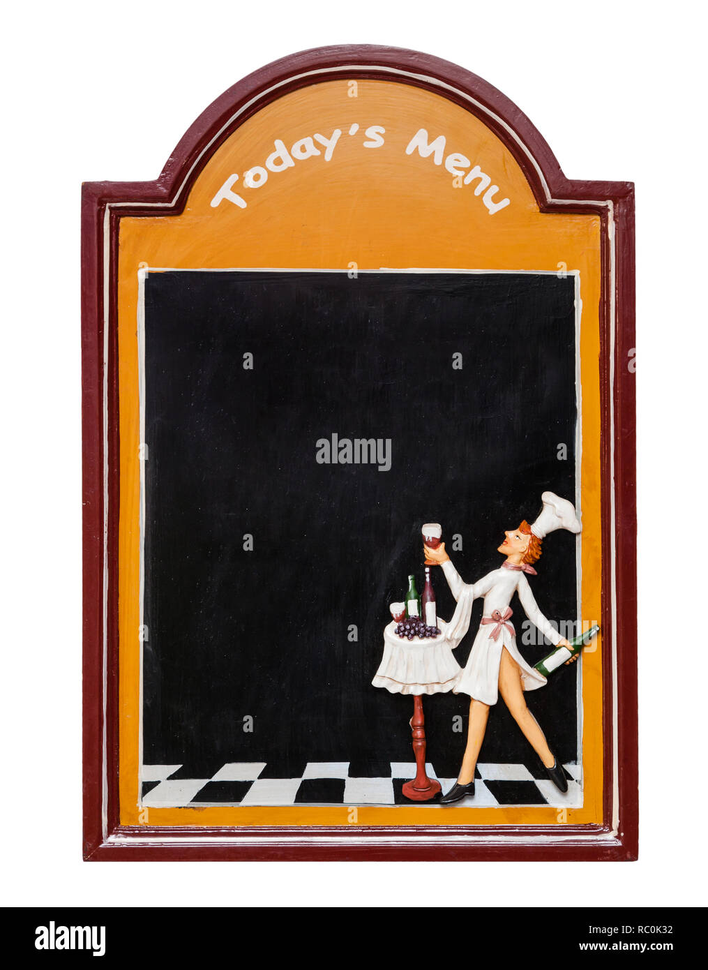 Tableau noir pour la rue restaurant cafe menu sur fond blanc Banque D'Images Tableau noir pour la rue restaurant cafe menu sur fond blanc Banque D'Images