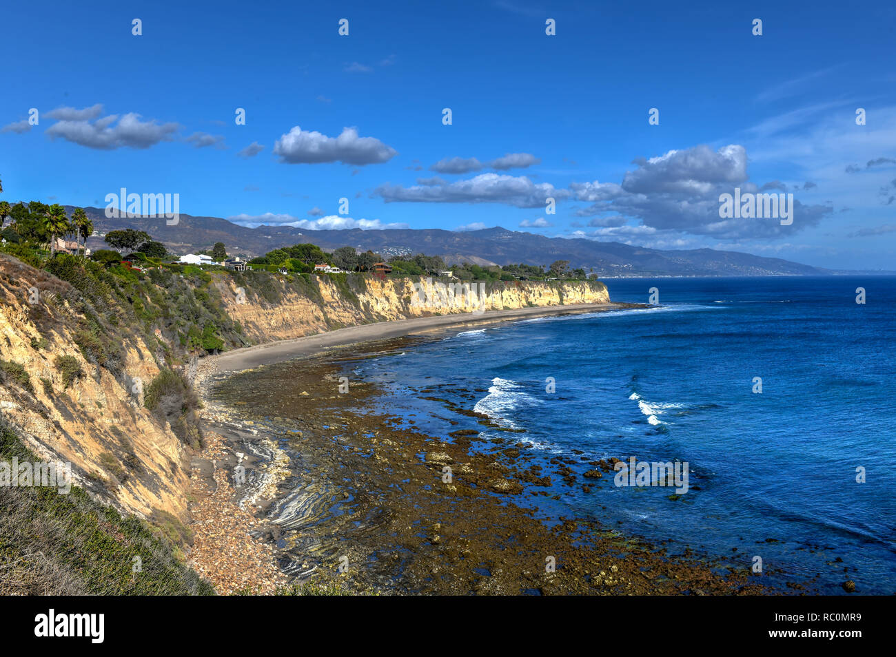 Point Dume State Beach et préserver à Malibu, Californie Banque D'Images