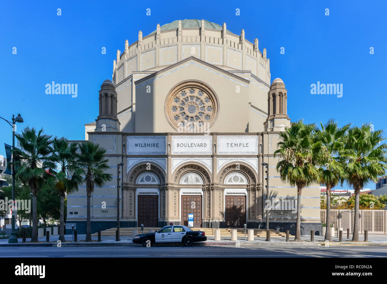 Wilshire Boulevard du Temple. C'est la plus ancienne congrégation juive à Los Angeles, Californie et l'une des attractions de la ville, avec sa grande par Banque D'Images