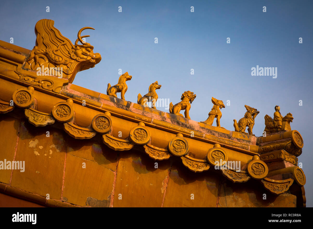 La Cité Interdite est un complexe de palais dans le centre de Pékin, Chine. Banque D'Images