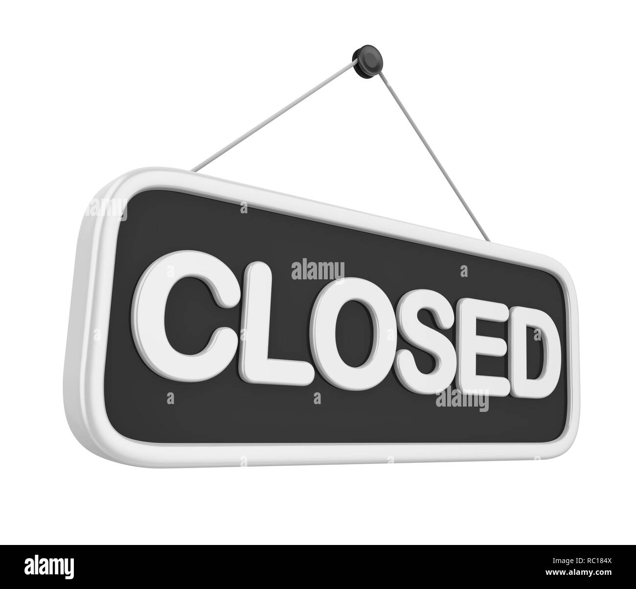 Signe clos isolé Banque D'Images