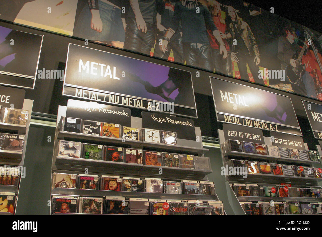 Virgin Megastore, Oxford Street, London, UK, Greart-Britain Banque D'Images