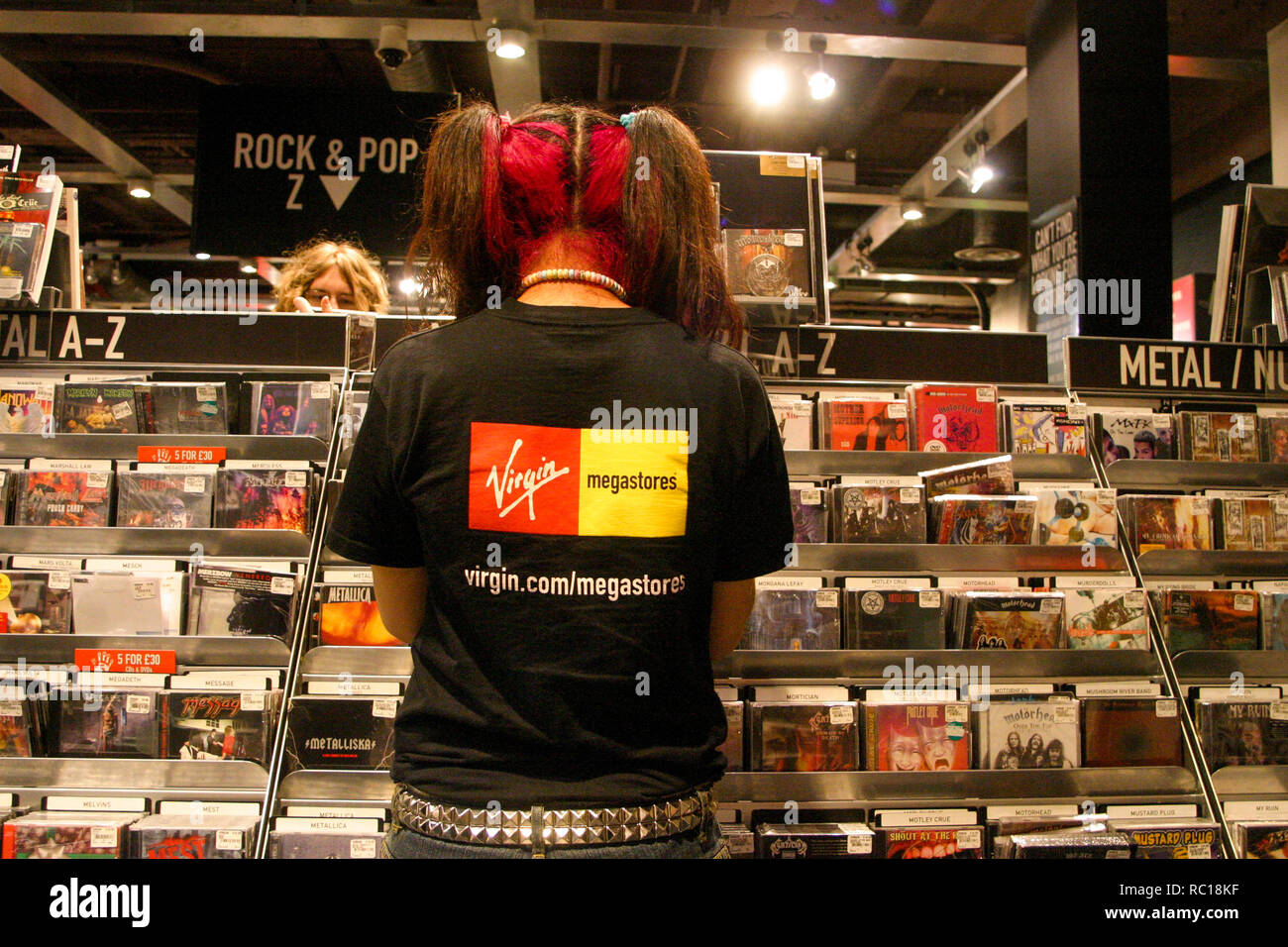 Virgin Megastore, Oxford Street, London, UK, Greart-Britain Banque D'Images