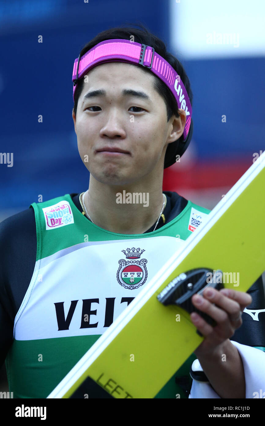 Val di Fiemme, Trento, Italie. 11 janvier 2019. Val di Fiemme, Trento, Italie. 11 janvier 2019. Coupe du monde de combiné nordique, Mens Gundersen 10km ; Hidefumi Denda (JPN) Credit : Action Plus Sport Images/Alamy Live News Crédit : Action Plus de Sports/Alamy Live News Banque D'Images