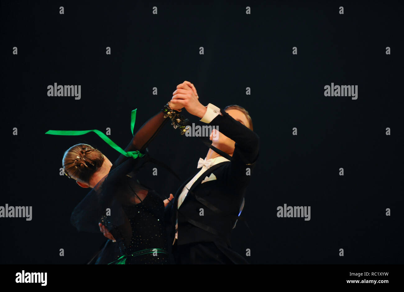 La femme et l'homme latino danse danseur international Banque D'Images