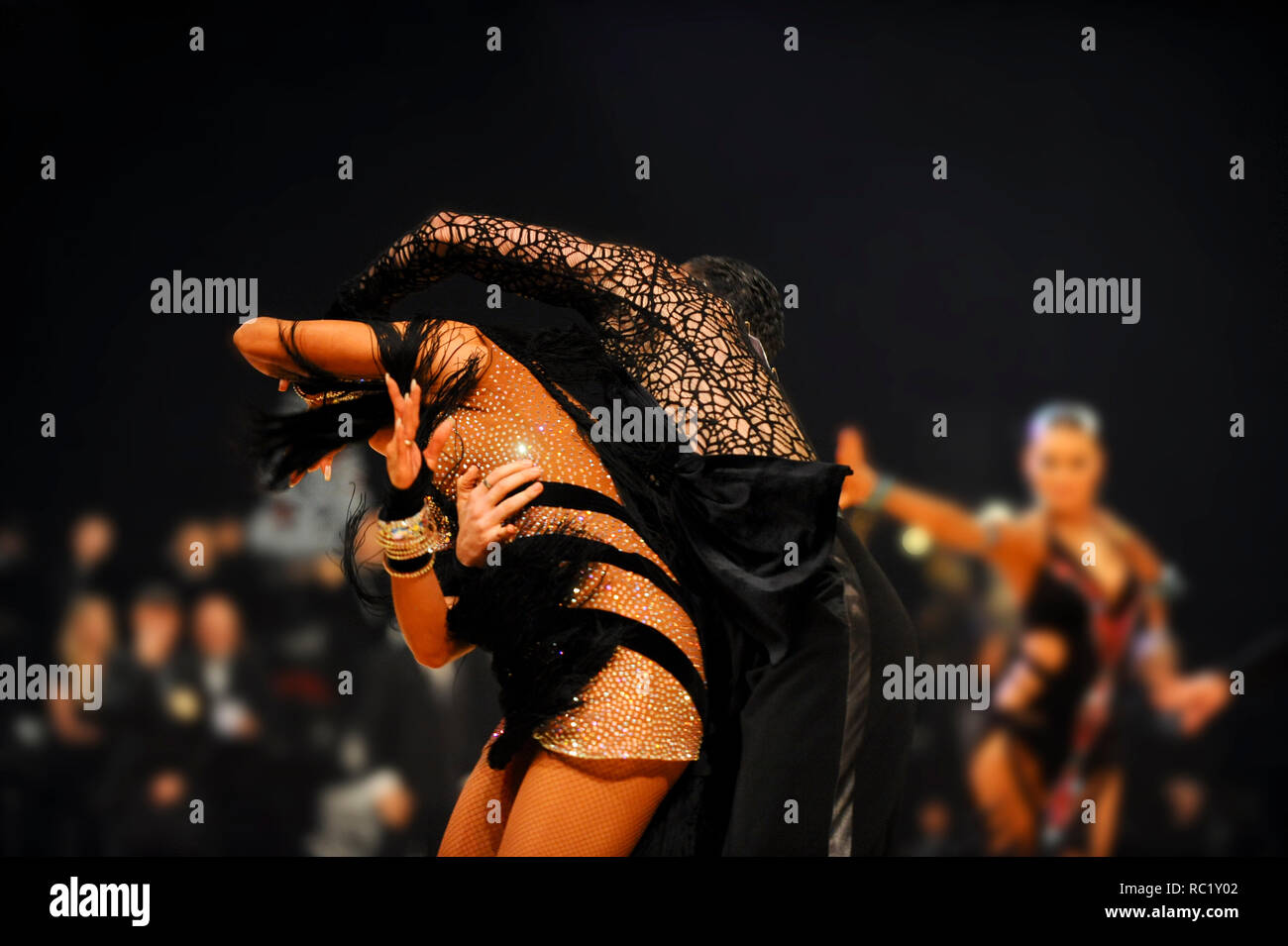 La femme et l'homme latino danse danseur international Banque D'Images