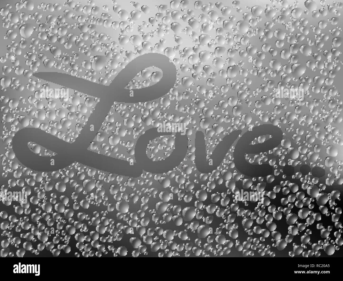 Vector illustration réaliste des gouttes sur les vitres de la texture Illustration de Vecteur