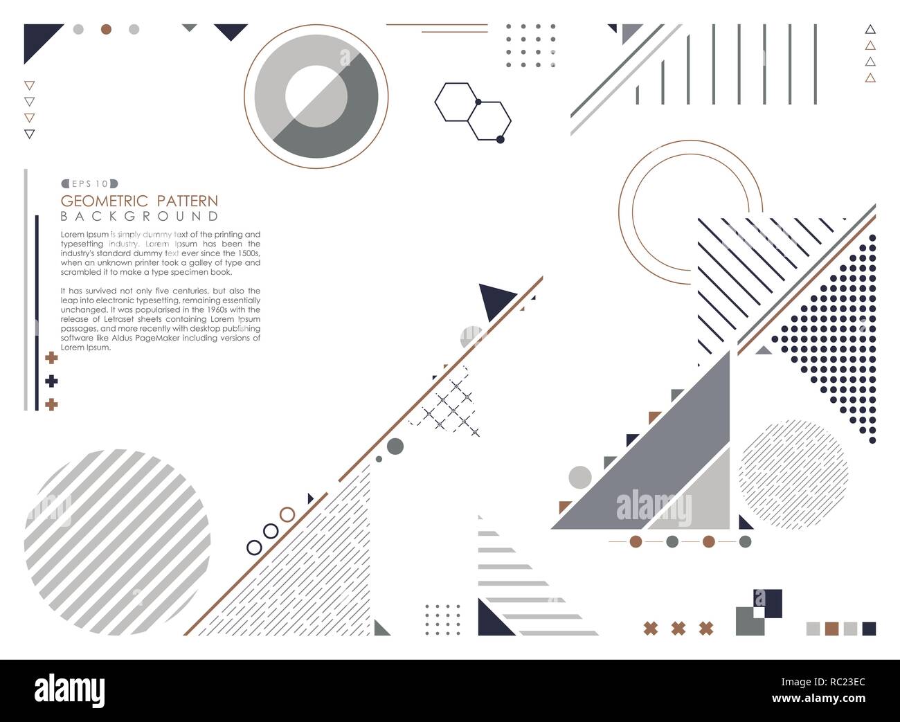 Composition géométrique abstrait arrière-plan de conception moderne des formes, vector eps10 Illustration de Vecteur