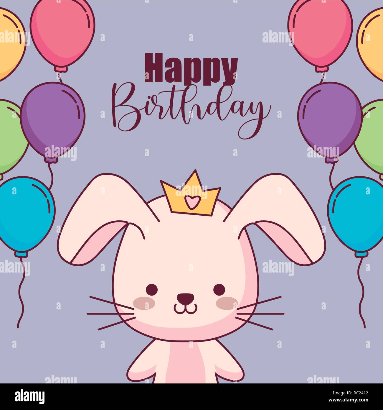 Lapin Mignon Joyeux Anniversaire Carte Avec De L Helium Ballons Vector Illustration Design Image Vectorielle Stock Alamy Lapin Mignon Joyeux Anniversaire Carte Avec De L Helium Ballons Vector Illustration Design Image Vectorielle Stock Alamy