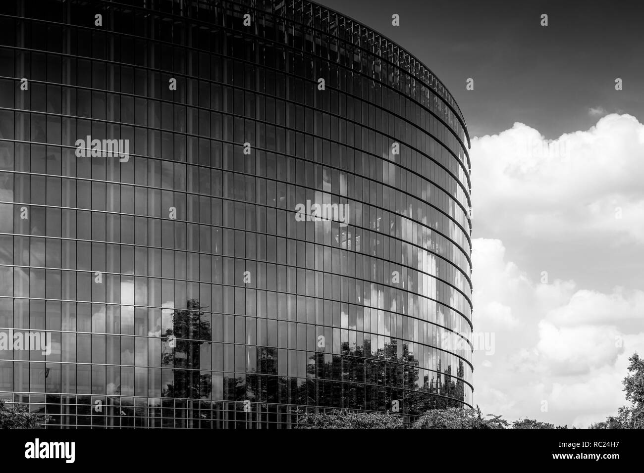 STRASBOURG, FRANCE, Septembre 04, 2018 : l'extérieur du Parlement européen, le 04 septembre 2018, à Strasbourg, France Banque D'Images