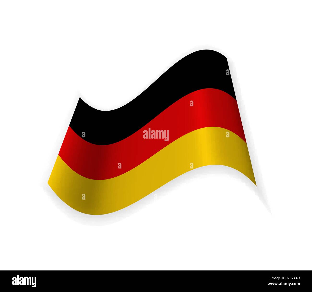 Pavillon de l'Allemagne. Pays d'Europe de l'Ouest. Vector illustration. Symbole national. Illustration de Vecteur