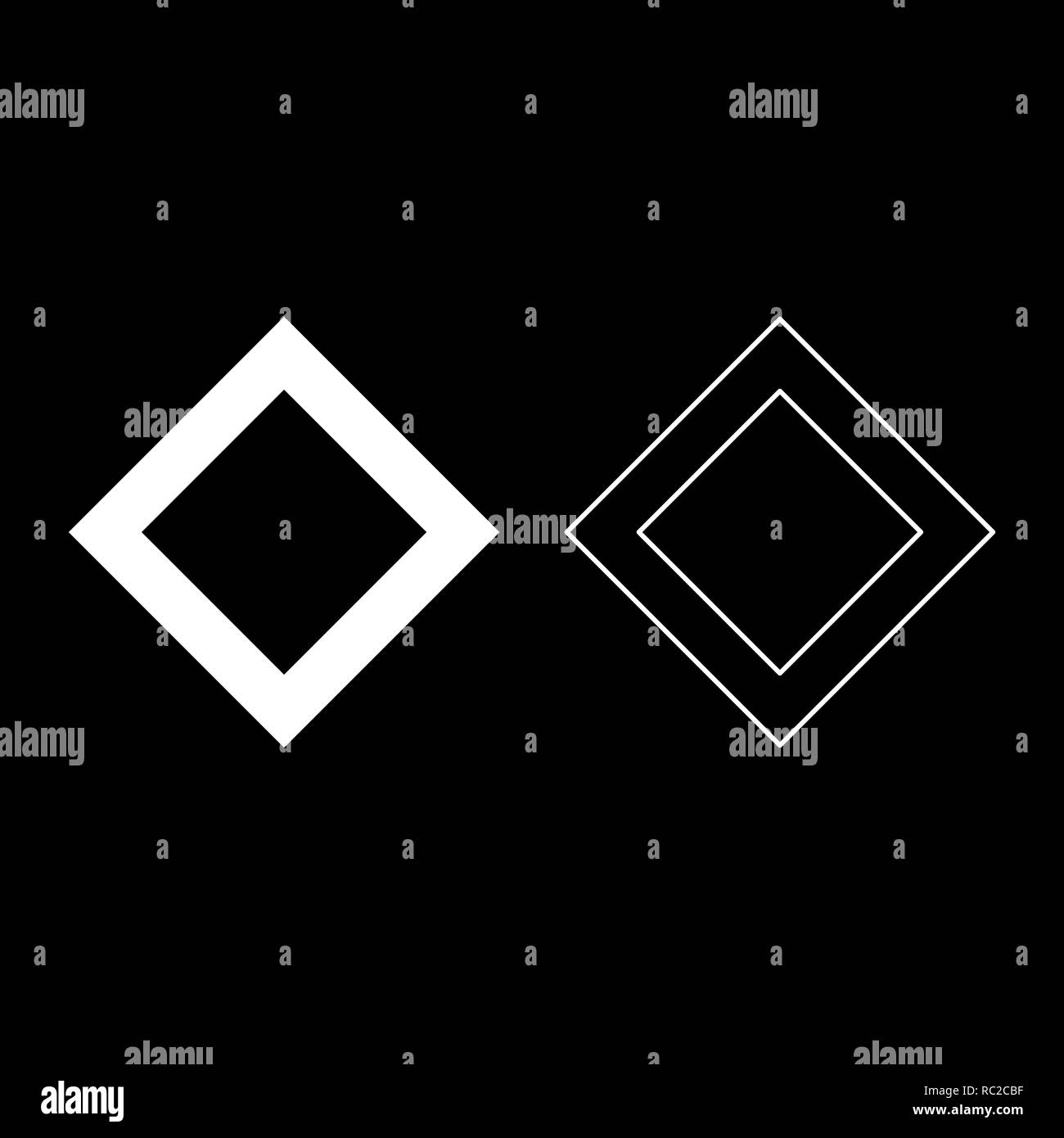 Rune Ingwaz ing vie Inguz icône symbole ensemble blanc color I télévision image simple style du contour Illustration de Vecteur
