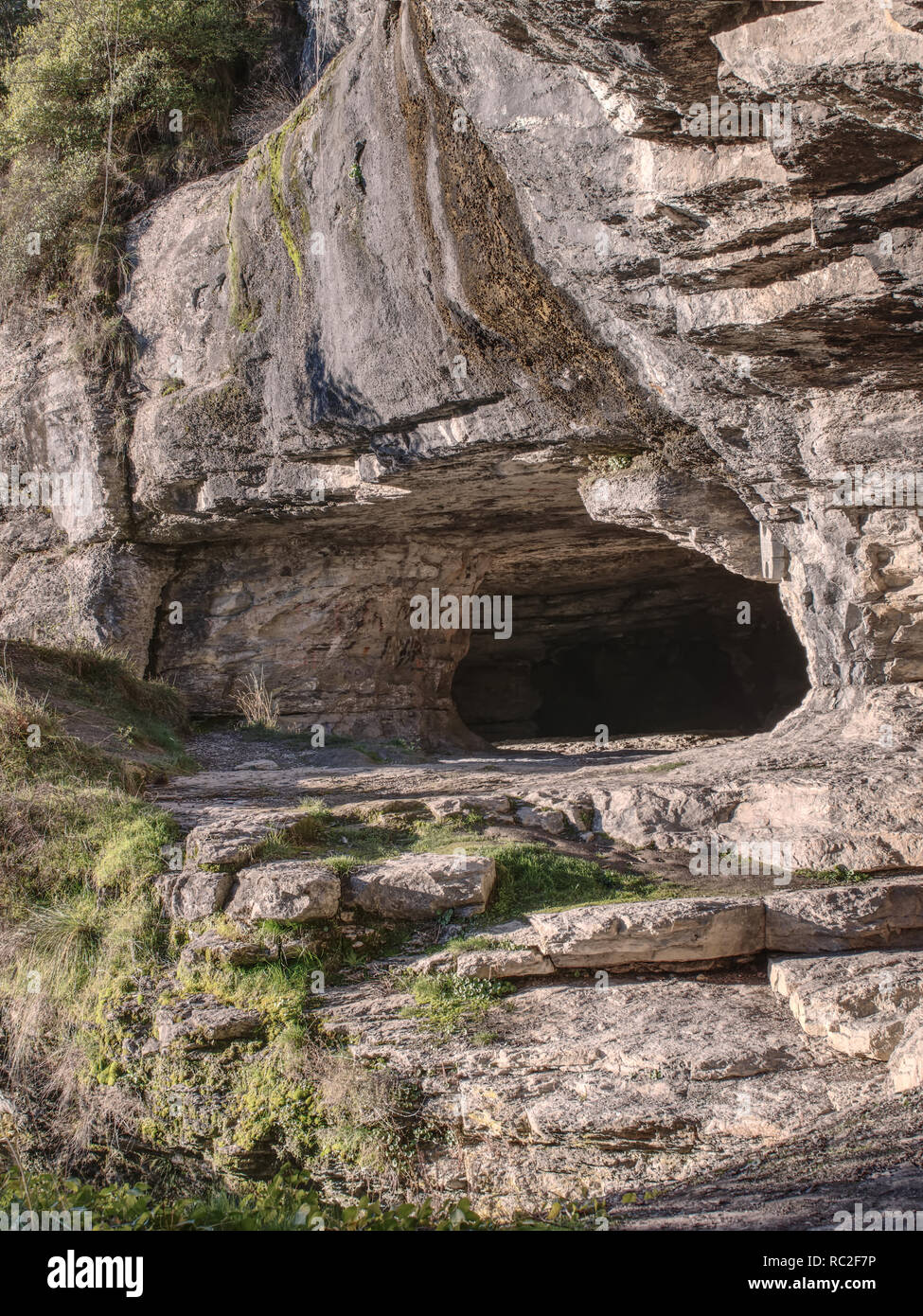 Dans la grotte de Los Goros Goros Canyon, Hueto Arriba en Alava, près de Vitoria-Gasteiz, Pays Basque, Espagne Banque D'Images