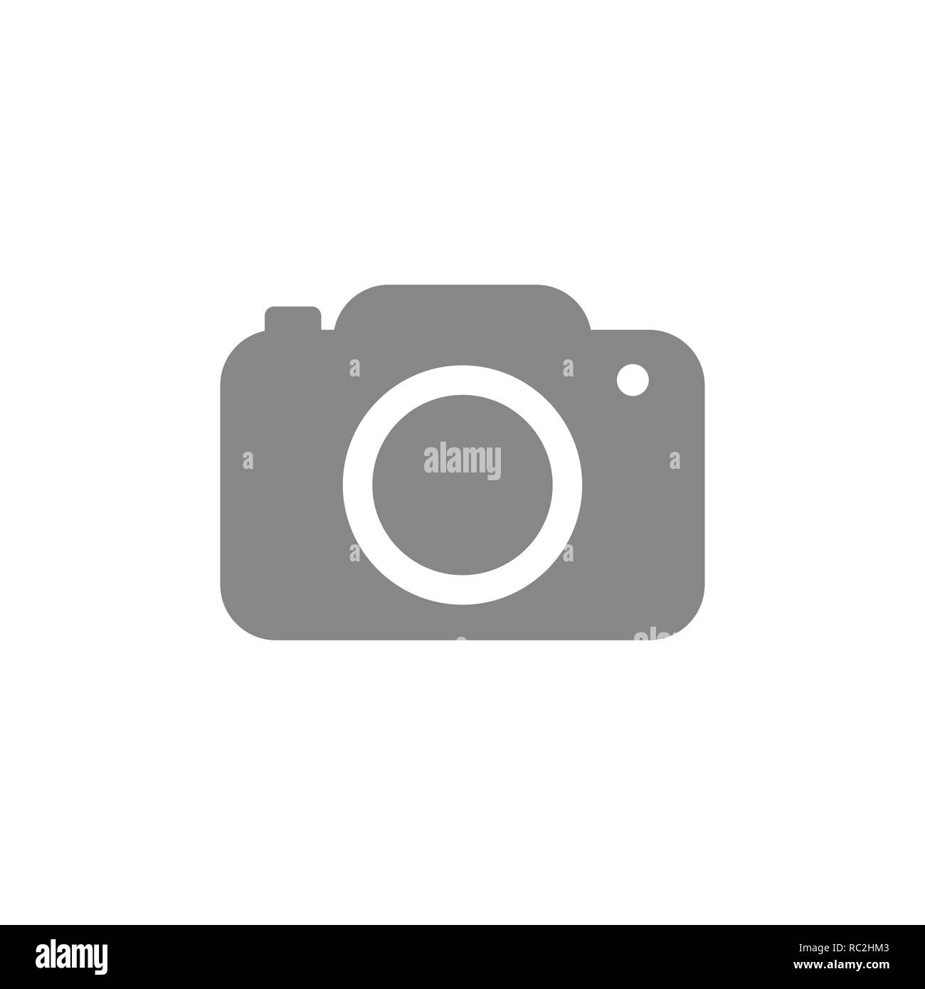 Icône d'appareil photo dans un style plat isolé sur fond gris. Symbole de l'appareil photo pour votre web site design, logo, l'app, l'assurance-chômage. Illustration vectorielle, Illustration de Vecteur