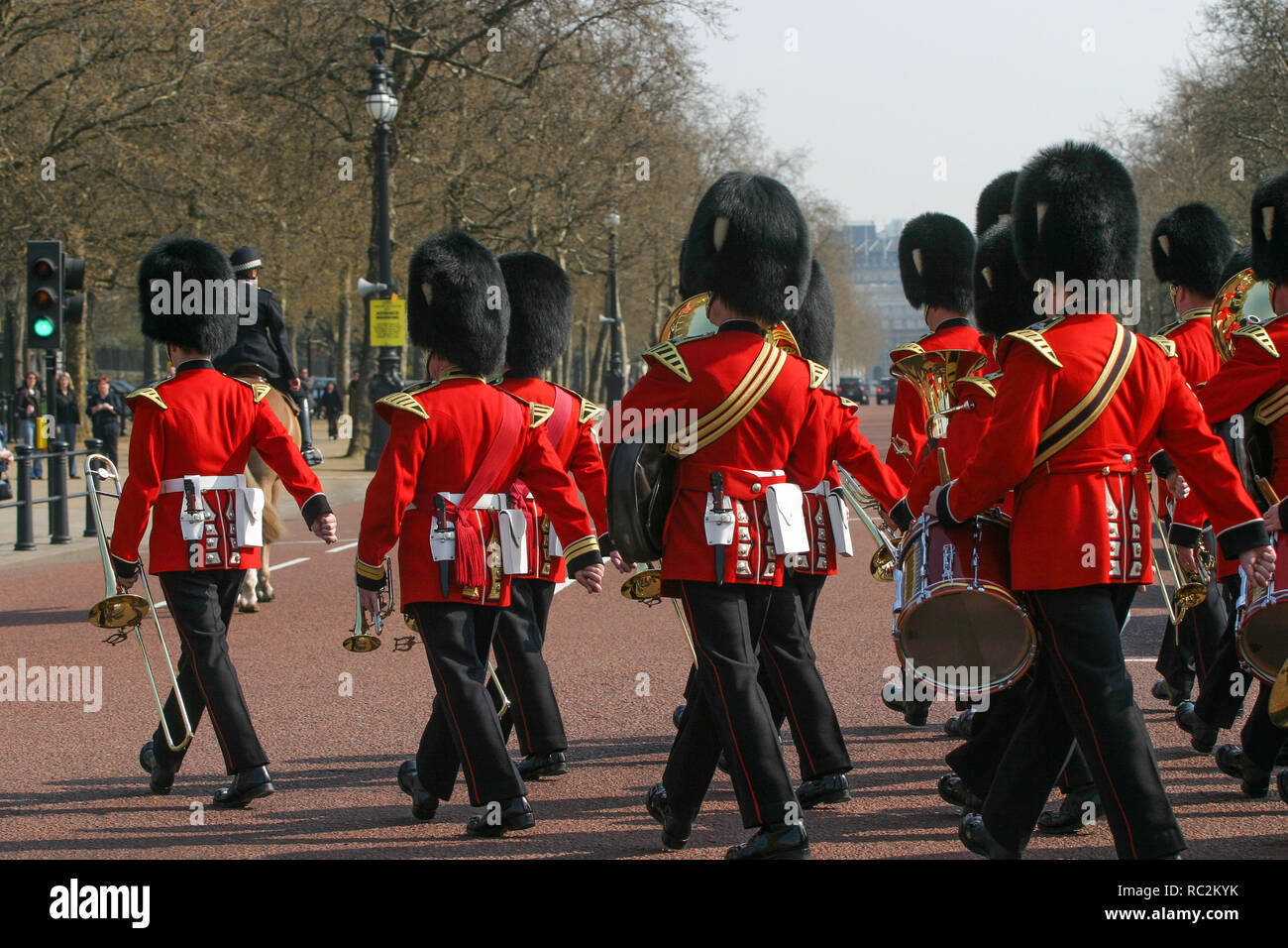 Relève de la garde à Buckingam Palace, Londres, Grande-Bretagne, Royaume-Uni Banque D'Images