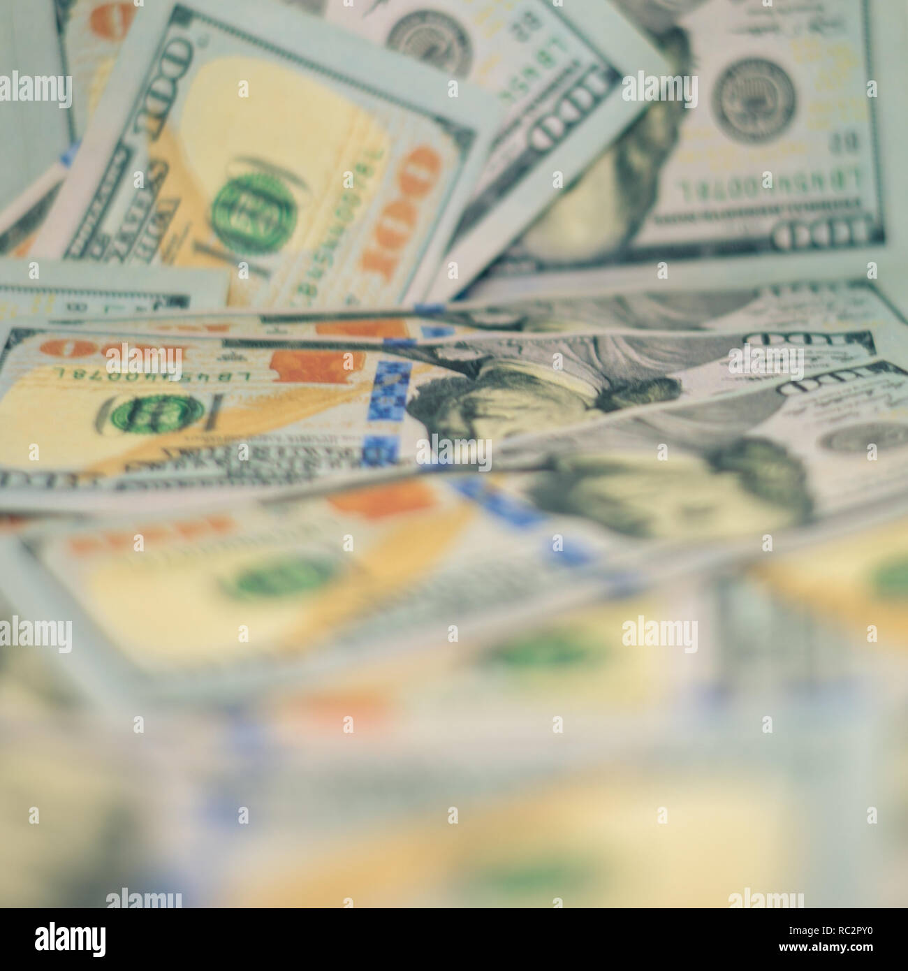 Concept finance, des économies de 100 dollar bills Banque D'Images
