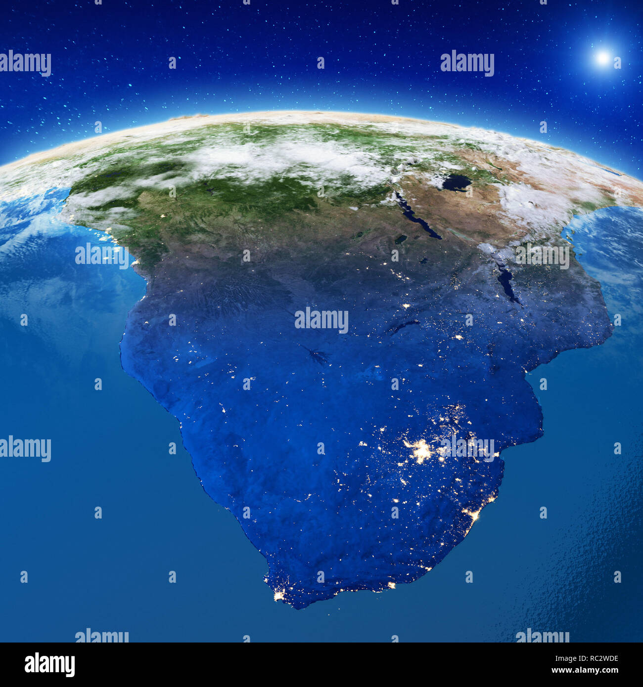 L'Afrique du Sud à partir de l'espace Banque D'Images