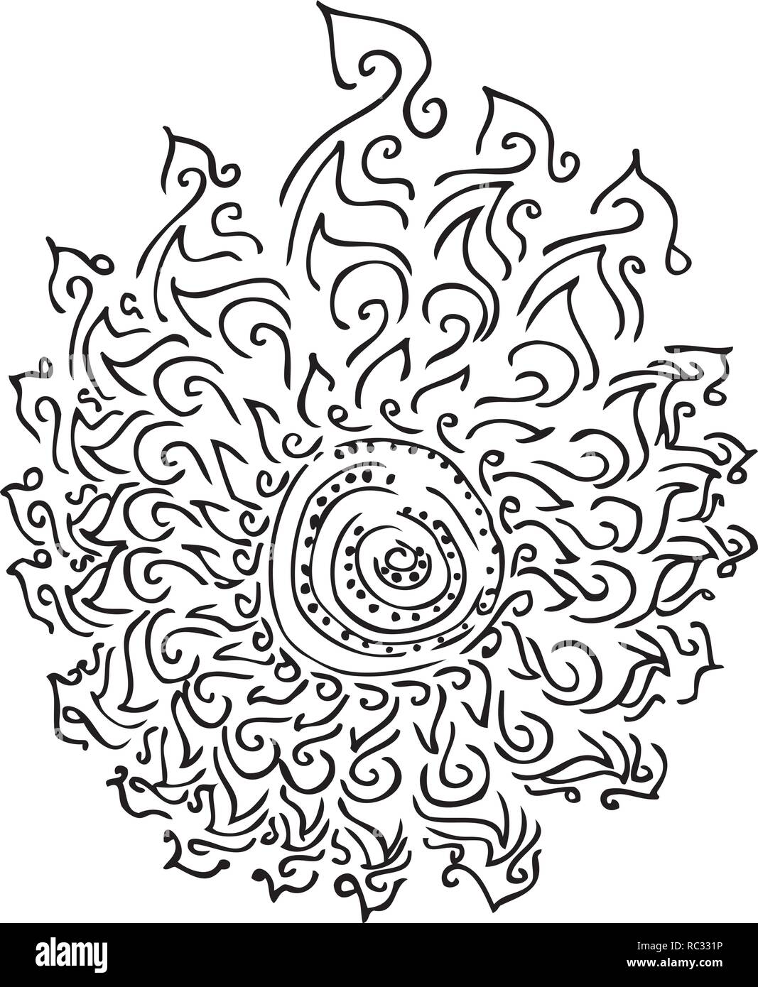 Line art mandala image par jziprian Illustration de Vecteur