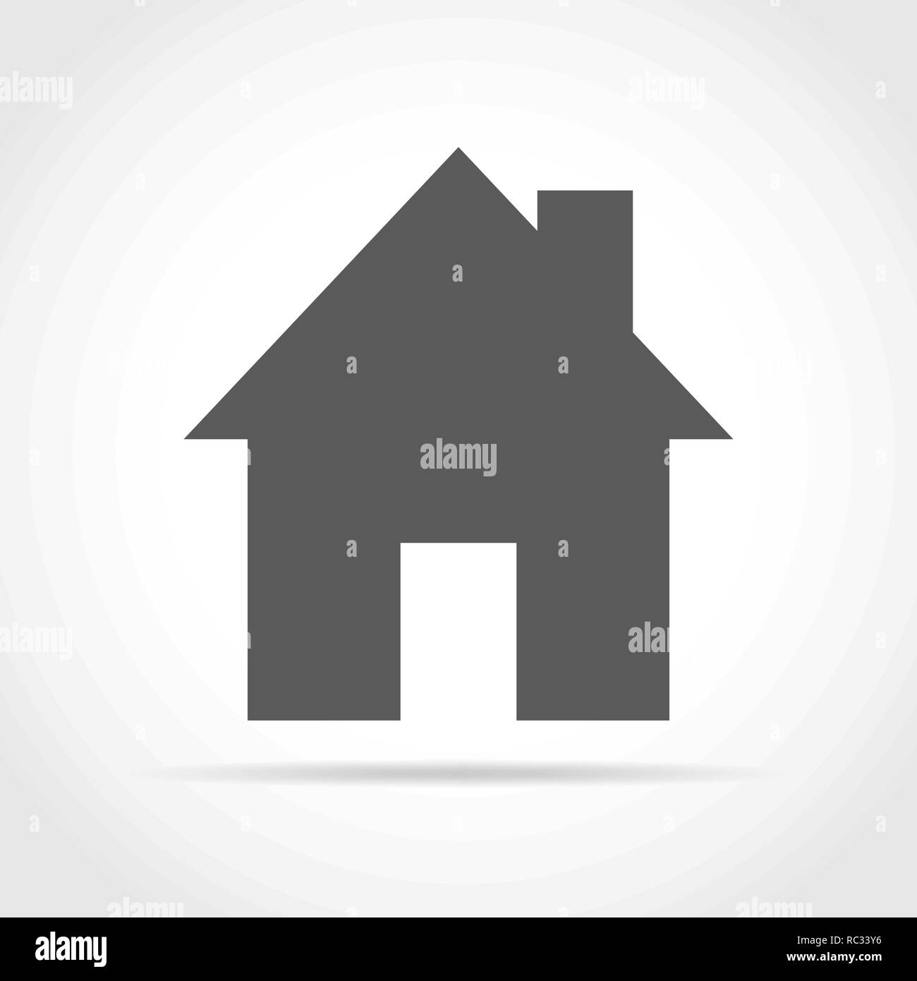 Dans l'icône maison modèle plat. Vector illustration. Chambre noire, signe isolé sur fond clair. Illustration de Vecteur