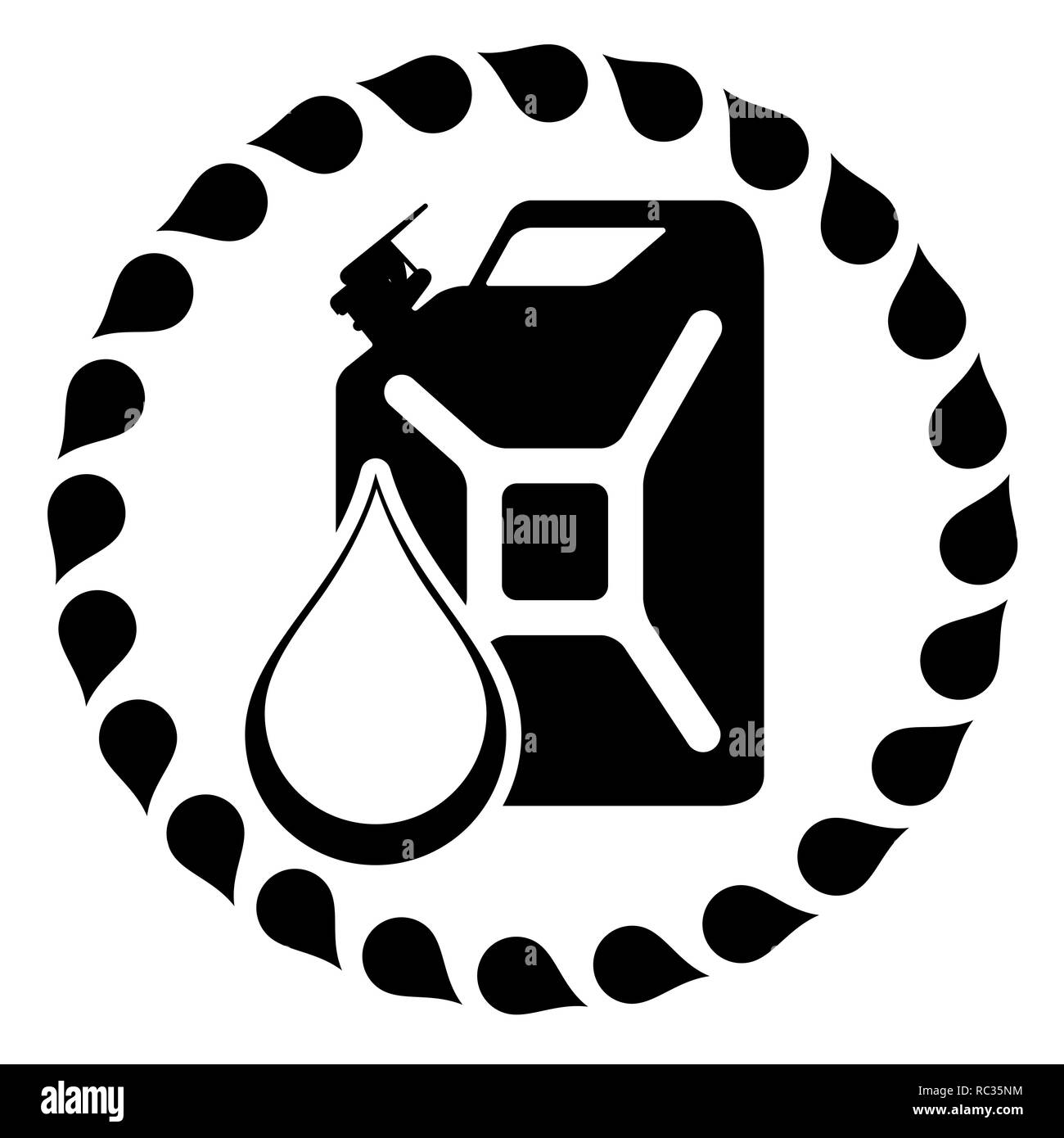 Logo vector essence modèle. Jerry peut d'essence ou d'huile Image