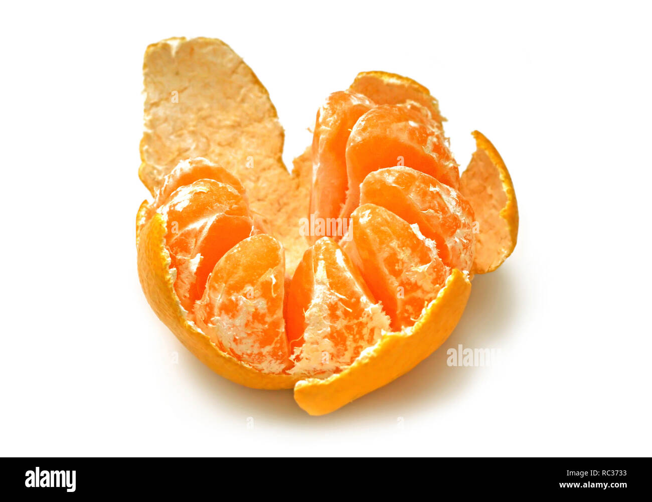 Close-up of tasty mandarine (mandarine) isolated on white Banque D'Images