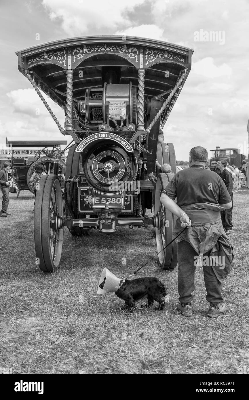 Le moteur à traction Vintage Rallye vapeur Preston, Kent, Angleterre Banque D'Images