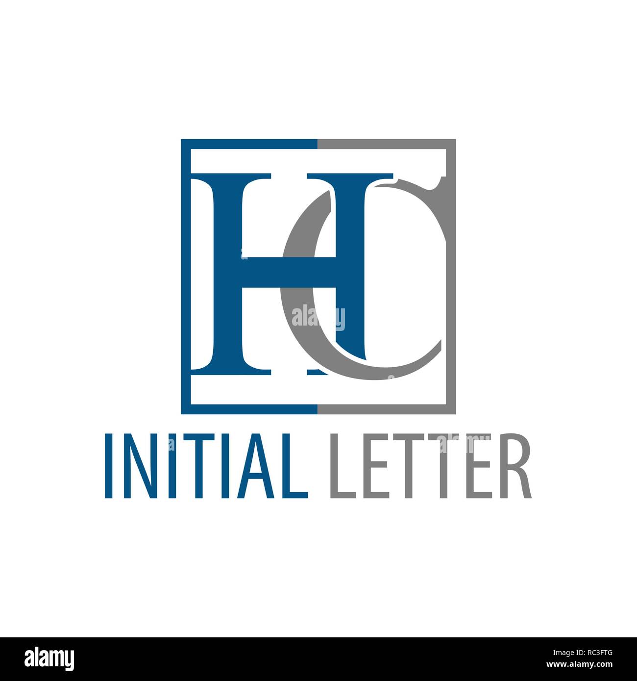 Lettre initiale HC CH concept logo design. Modèle de graphique vectoriel de l'élément symbole Illustration de Vecteur