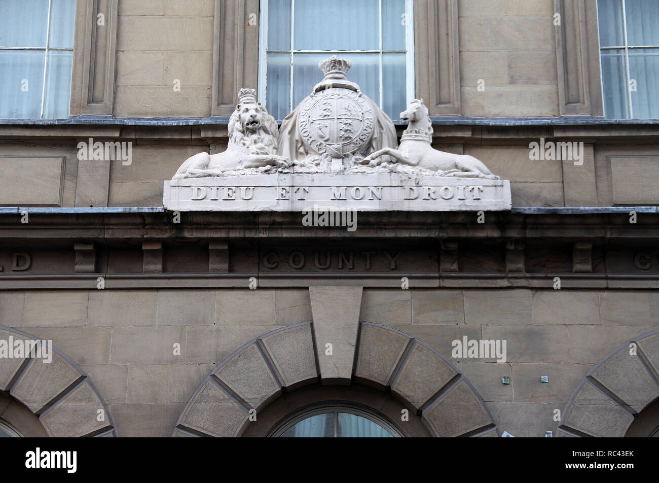 Ancien bâtiment de la Cour de comté de Sheffield construit en 1854 Banque D'Images