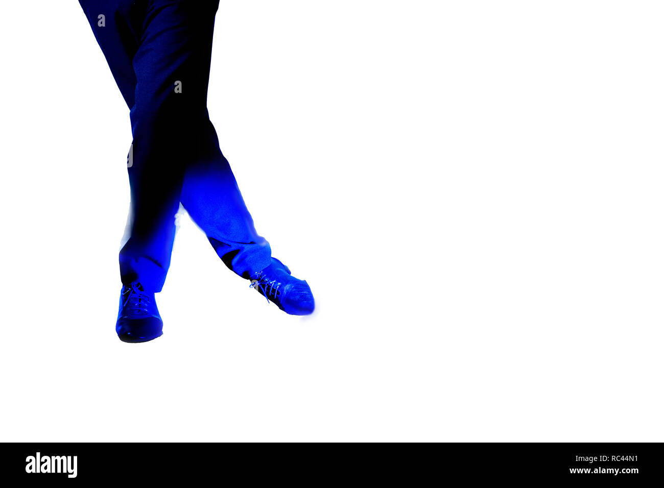 Pieds de danseur de salsa. Copy space Banque D'Images