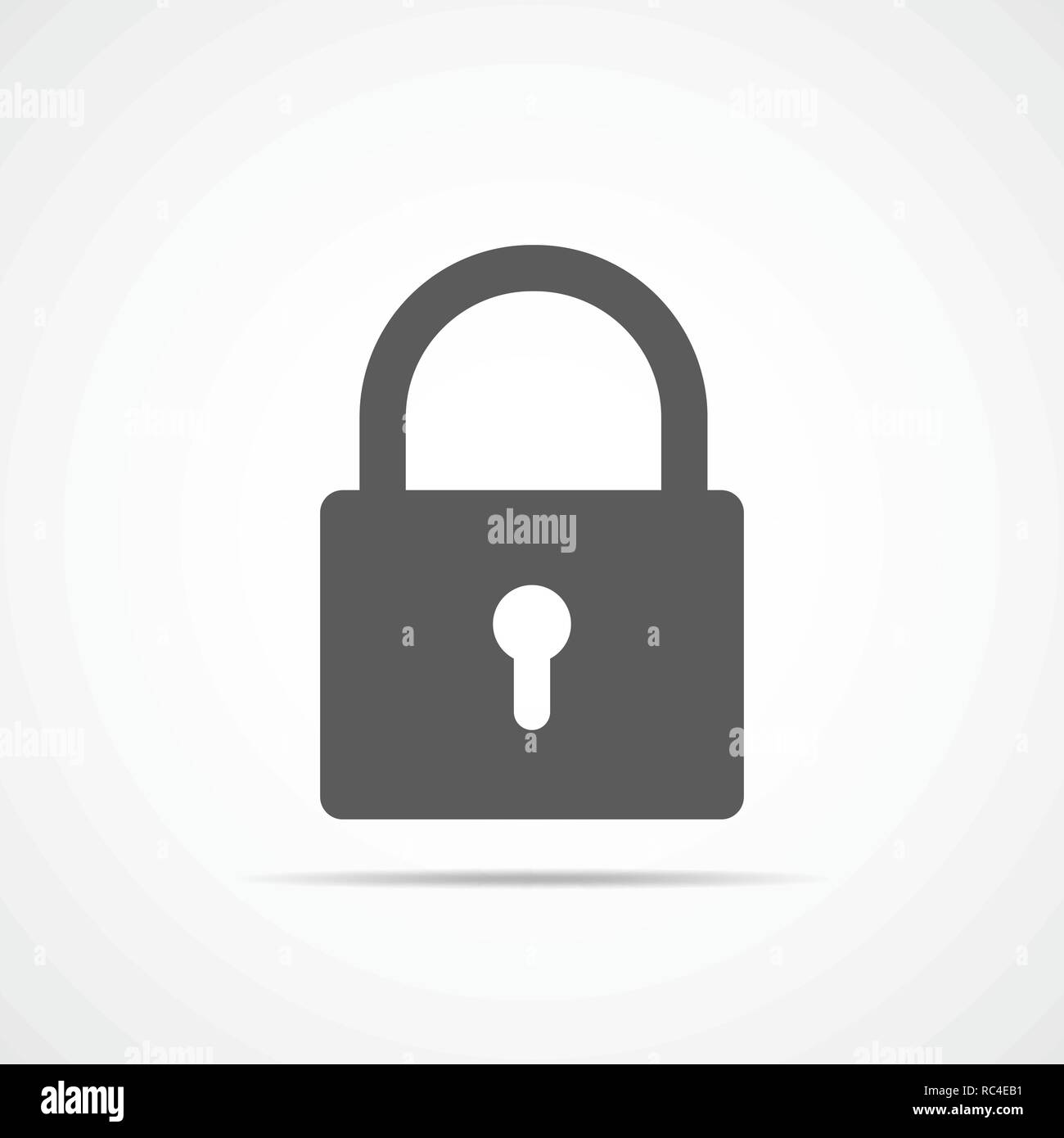 L'icône de cadenas dans la conception. Vector illustration. L'icône de cadenas gris sur fond clair. Illustration de Vecteur