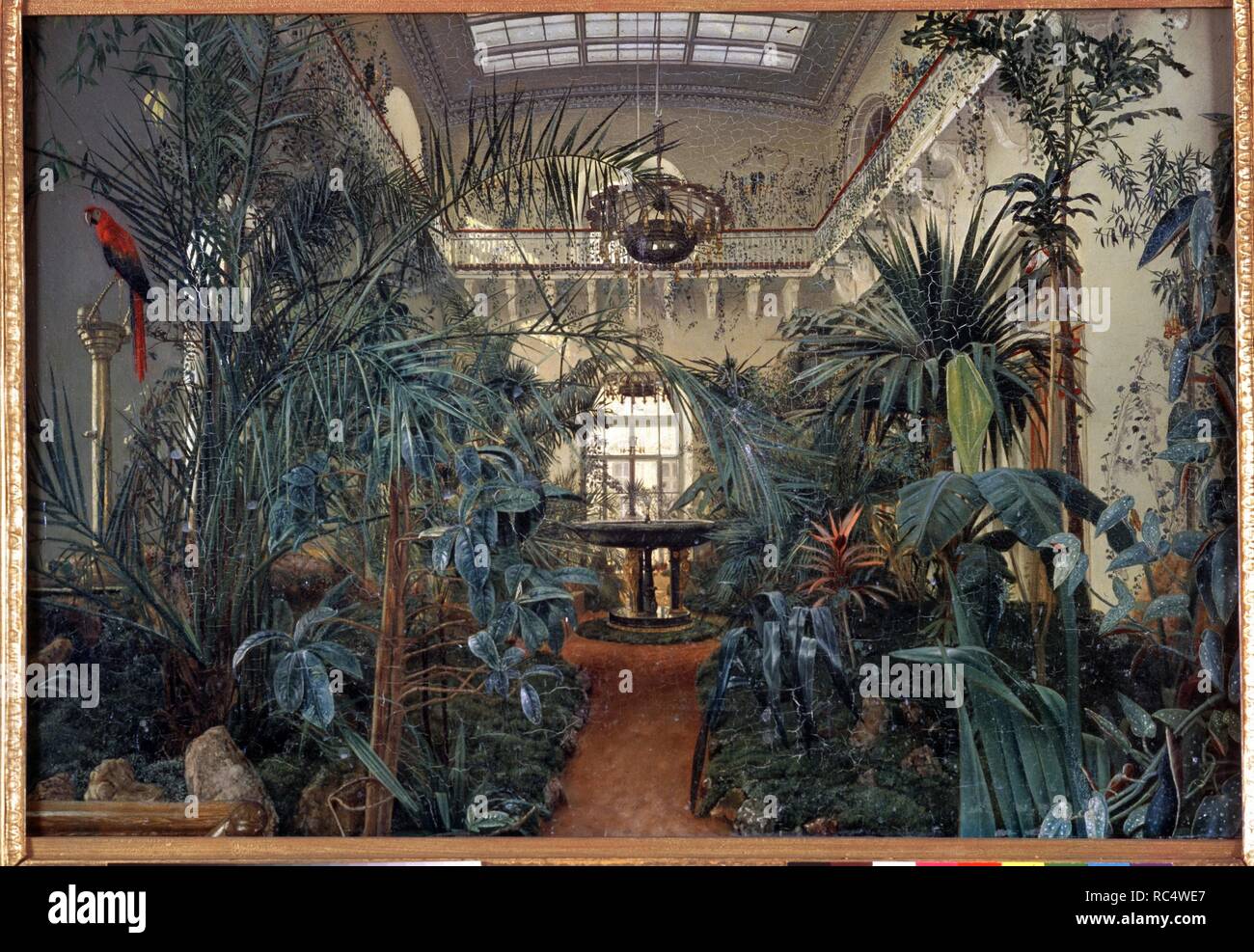 Le Jardin d'hiver dans le Palais d'hiver à Saint-Pétersbourg. Musée : la Galerie nationale Tretiakov (Moscou). Auteur : Antonov, Mikhail Ivanovitch. Banque D'Images