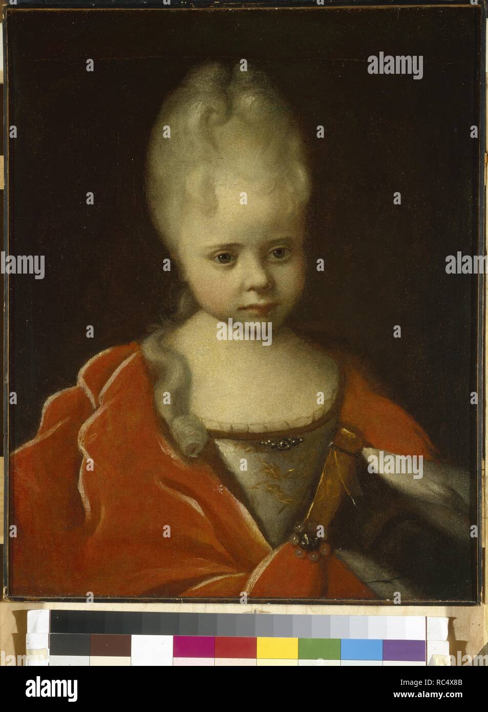 Portrait de la grande-duchesse Elisabeth Petrovna (1709-1761) en tant qu'enfant. Musée : Etat de l'Ermitage, Saint-Pétersbourg. Auteur : Nikitin, Ivan Nikititch. Banque D'Images