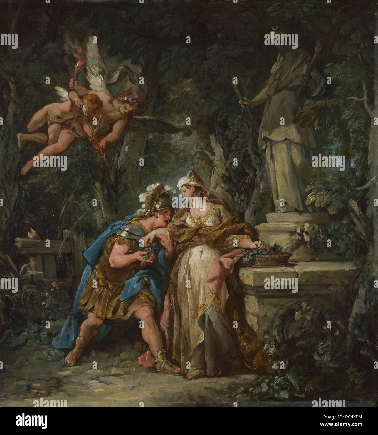 Assermentation d'affection éternelle Jason Médée. Musée : National Gallery, Londres. Auteur : Troy, Jean-François de. Banque D'Images