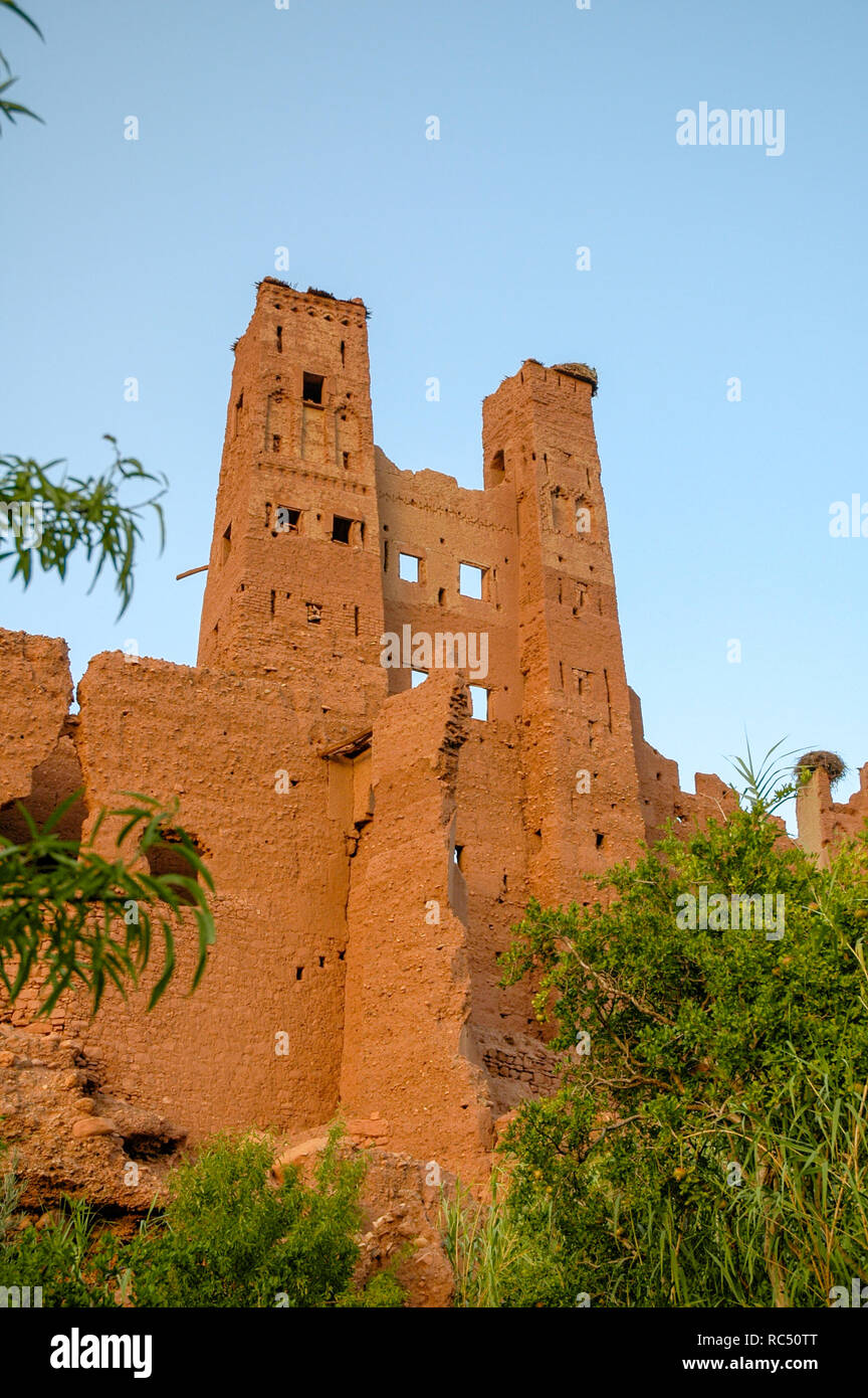 Ruine de casbah à Tamdaght dans Atlas à Marco Banque D'Images