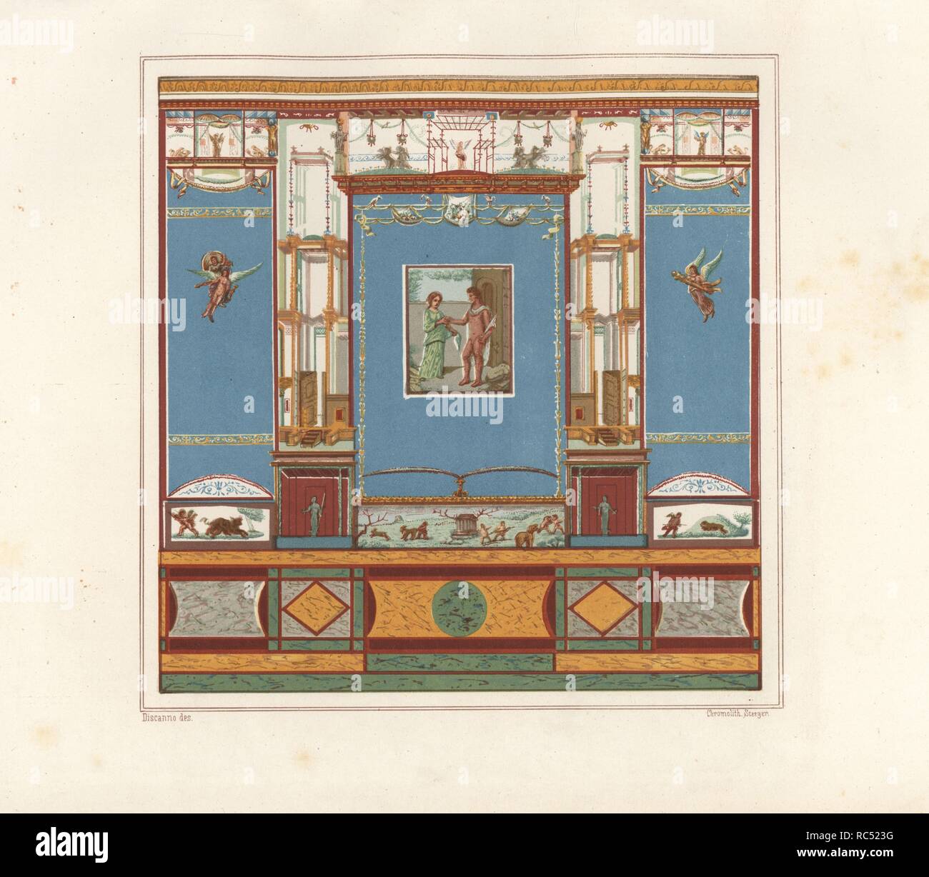 Peinture Murale Montrant Thesee Et D Ariane D Un Tablinum Dans La Casa Di Caccia Antica