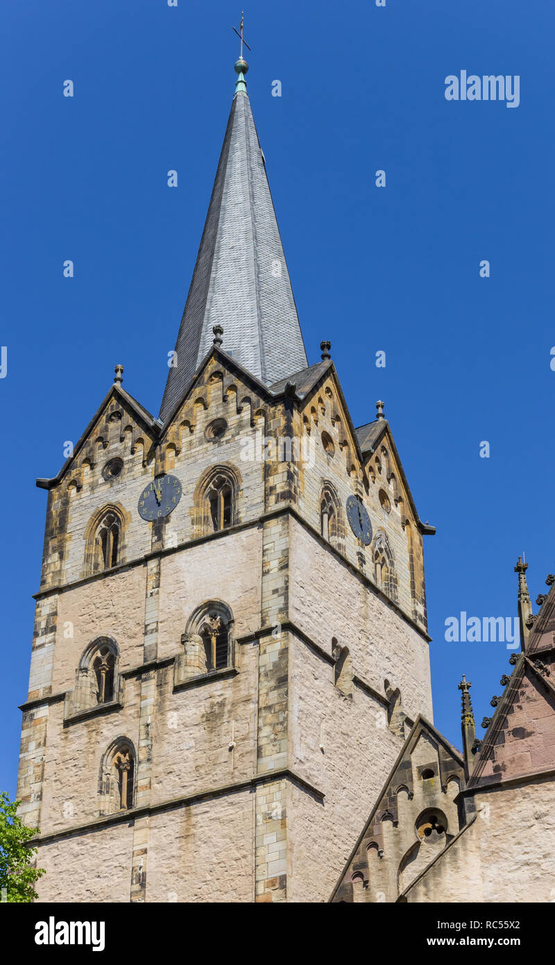 Tour de l'église historique de Munster à Herford, Allemagne Banque D'Images