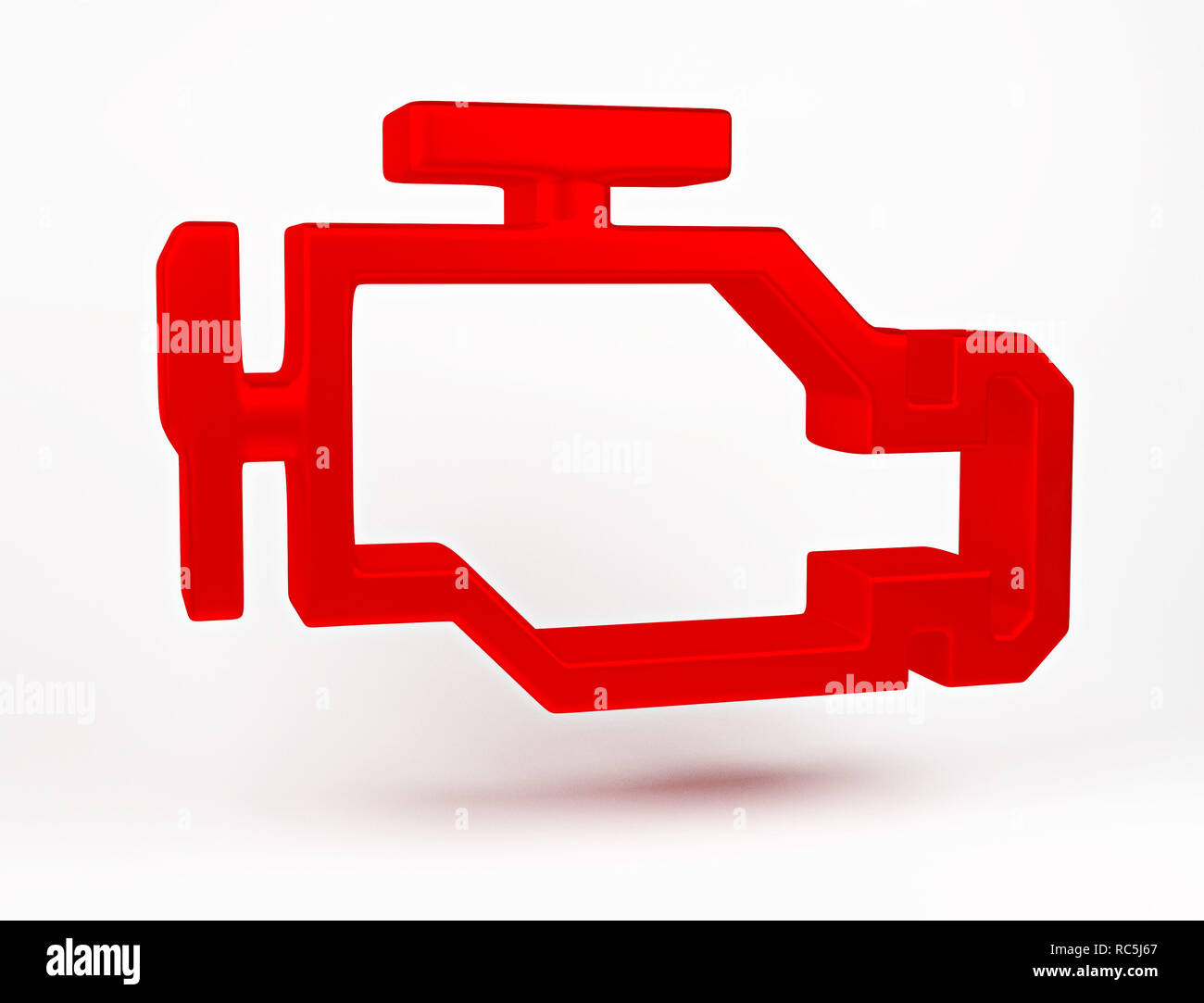 Le rendu 3D. Dysfonctionnement ou contrôler le feu, symbole de voiture tableau de bord Banque D'Images