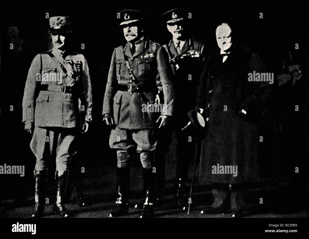 'Avec le général Diaz et le feld-maréchal Haig', 1919, (1945). Créateur : Inconnu. Banque D'Images