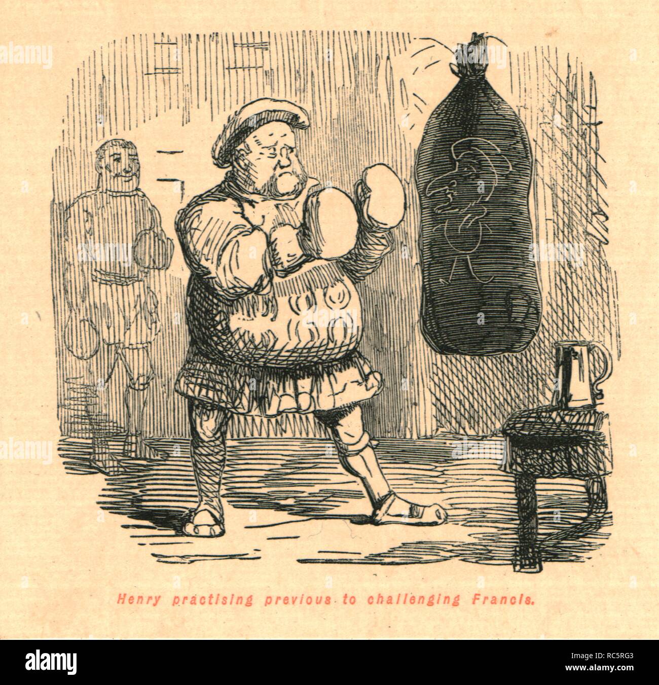 'Henry pratiquant à difficile précédent Francis', 1897. Créateur : John Leech. Banque D'Images