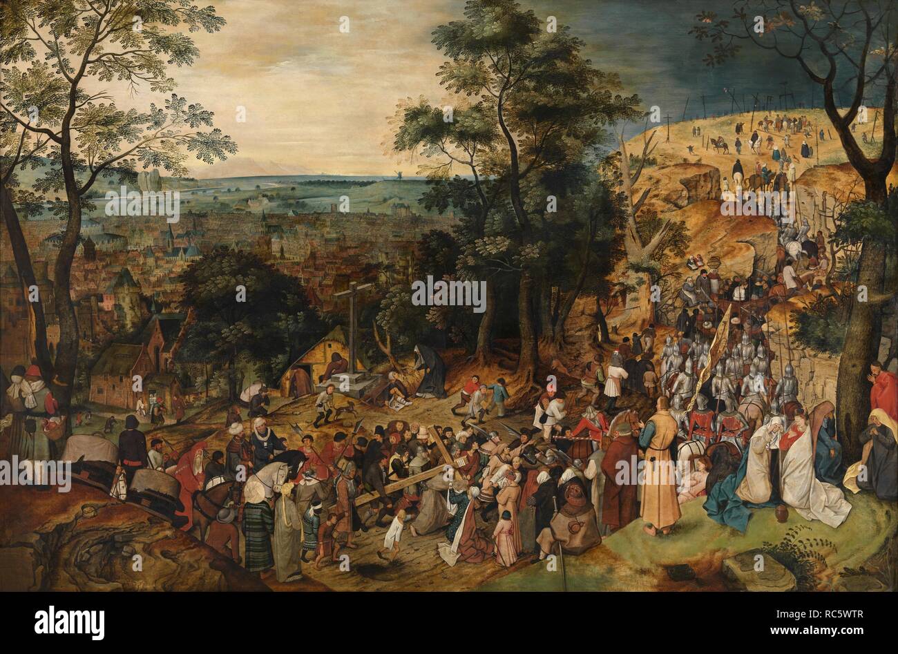 Le Christ portant la croix. Musée : Musée Royal des Beaux-Arts, Anvers. Auteur : Pieter Brueghel, le plus jeune. Banque D'Images