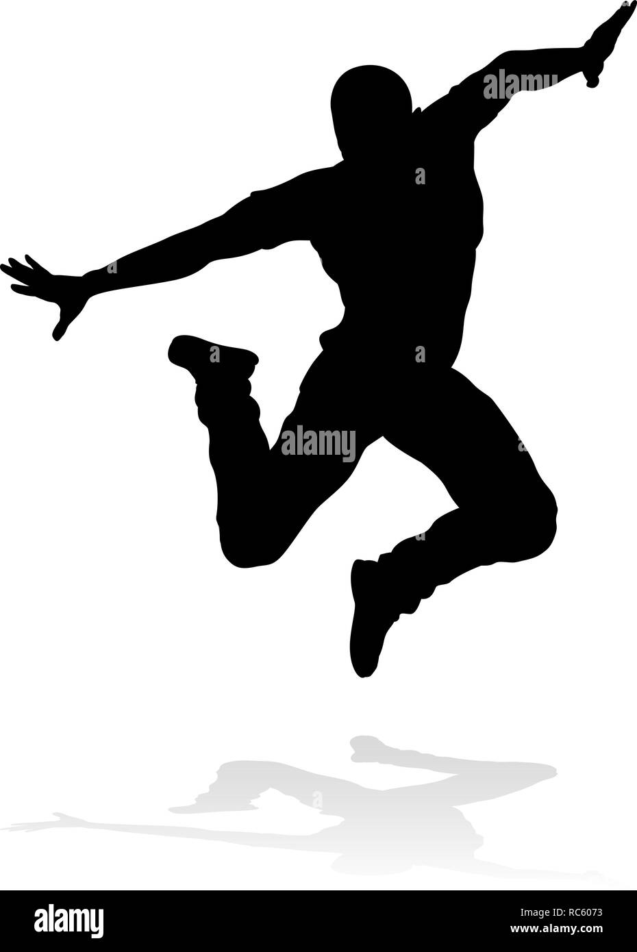 Street Dance Dancer Silhouette Illustration de Vecteur