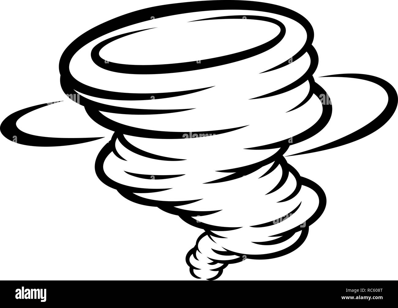 Twister tornade Cyclone ou ouragan Concept Icône Illustration de Vecteur