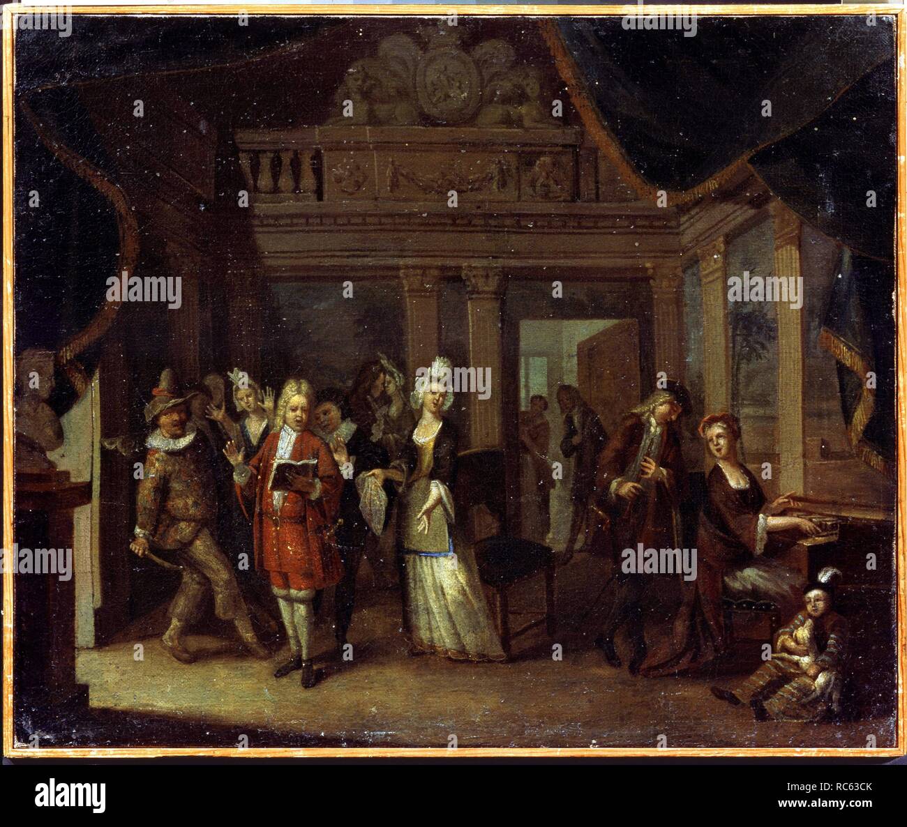 Une maison concert. Musée : Musée national d'histoire et d'Art, Serpoukhov. Auteur : Horemans, Jan Joseph l'Aîné. Banque D'Images