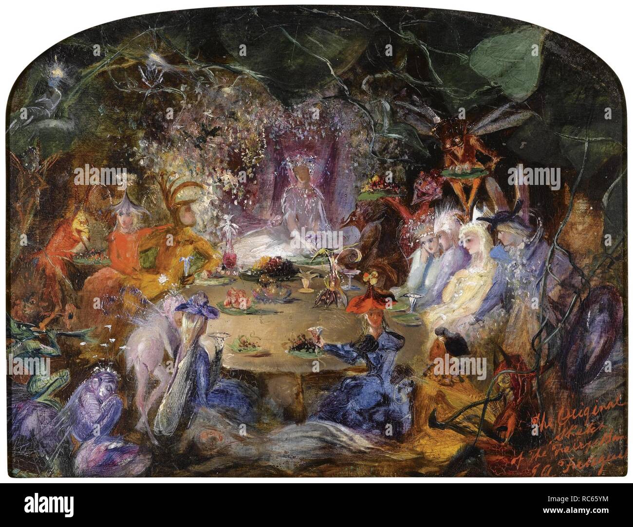 Le Banquet de la fée. Musée : collection privée. Auteur : John Anster Fitzgerald,. Banque D'Images