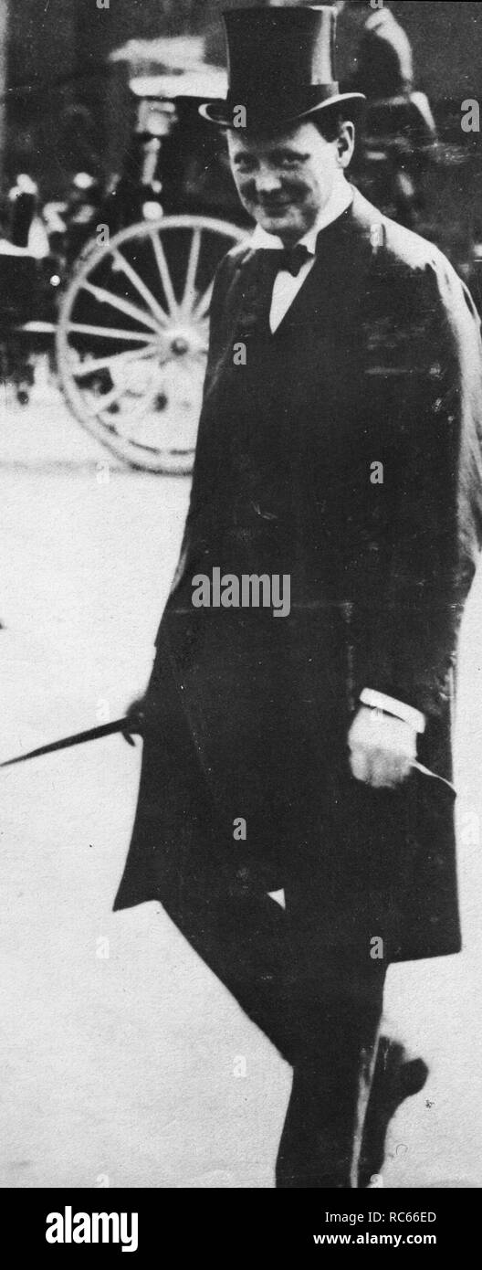 Winston Churchill en tant que président de la Chambre de commerce. 1908 Banque D'Images