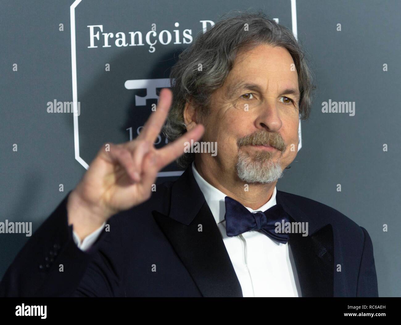 Santa Monica, Californie, USA. 13 Jan 2019. Peter Farrelly assiste à la 24e édition du Critics' Choice Awards au Barker Hangar à Santa Monica, Los Angeles, Californie, USA, le 13 janvier 2019. | conditions dans le monde entier : dpa Crédit photo alliance/Alamy Live News Banque D'Images