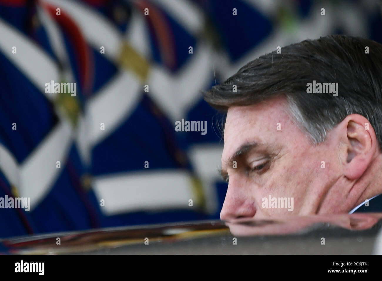 - Bolsonaro Jaïr, président de la république, ministère de la défense laisse ce lundi 14 janvier, après le déjeuner avec Fernando Azevedo e Silva, le ministre de la défense, Sergio Moro, Ministre de la Justice, le général Augusto Heleno, Ministre de GSI et Ernesto Araujo, ministre des Relations étrangères, tenue au Ministère de la Défense. Photo : Mateus Bonomi / AGIF Banque D'Images