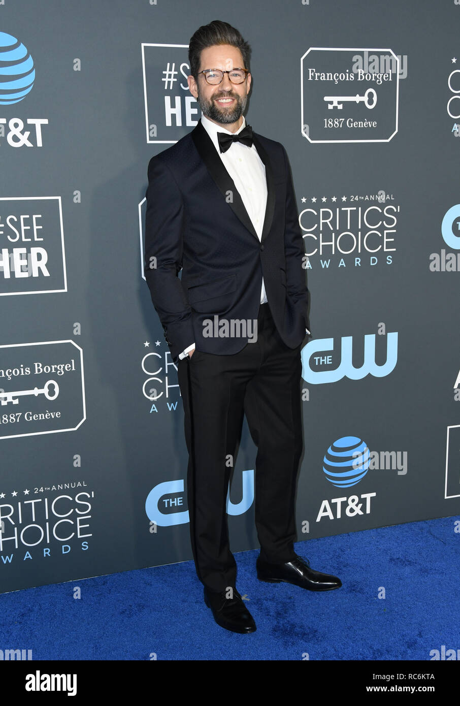 13 janvier 2019 - Santa Monica, CA, États-Unis - 13 janvier 2019 - Santa Monica, Californie - Todd Grinnell. La 24e édition du Critics' Choice Awards tenue au Barker Hangar. Crédit photo : Birdie Thompson/AdMedia (crédit Image : © Birdie Thompson/AdMedia via Zuma sur le fil) Banque D'Images